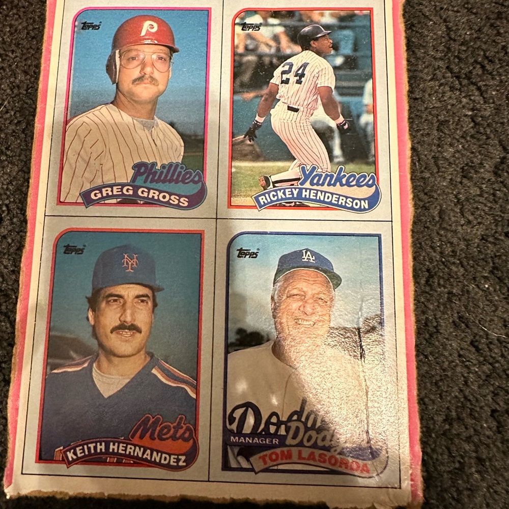 Tom lasorda card with others